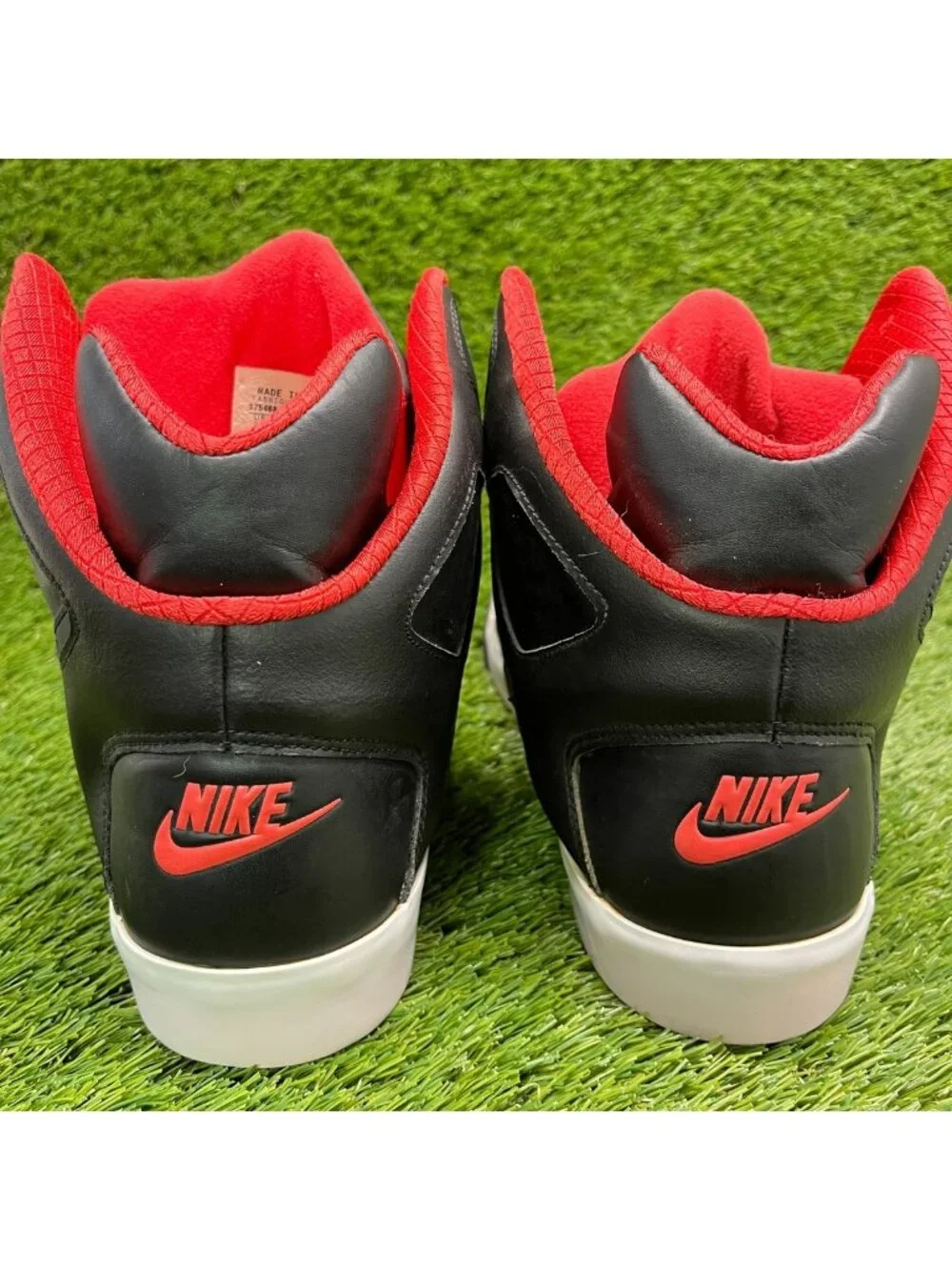 Nike Auto Flight High Mens Size 12 Black Red Athletic Basketball Shoes Sneakers